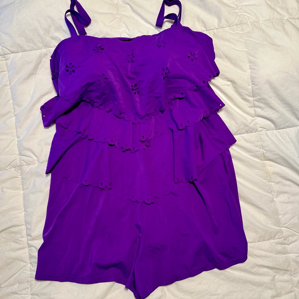 Purple Layered Romper